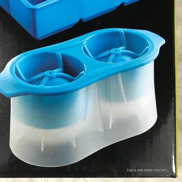 NWOT Sharper Image 2 PC XL Slow Melting Cube & Sphere Ice Molds Combo Pack - Picture 3 of 12